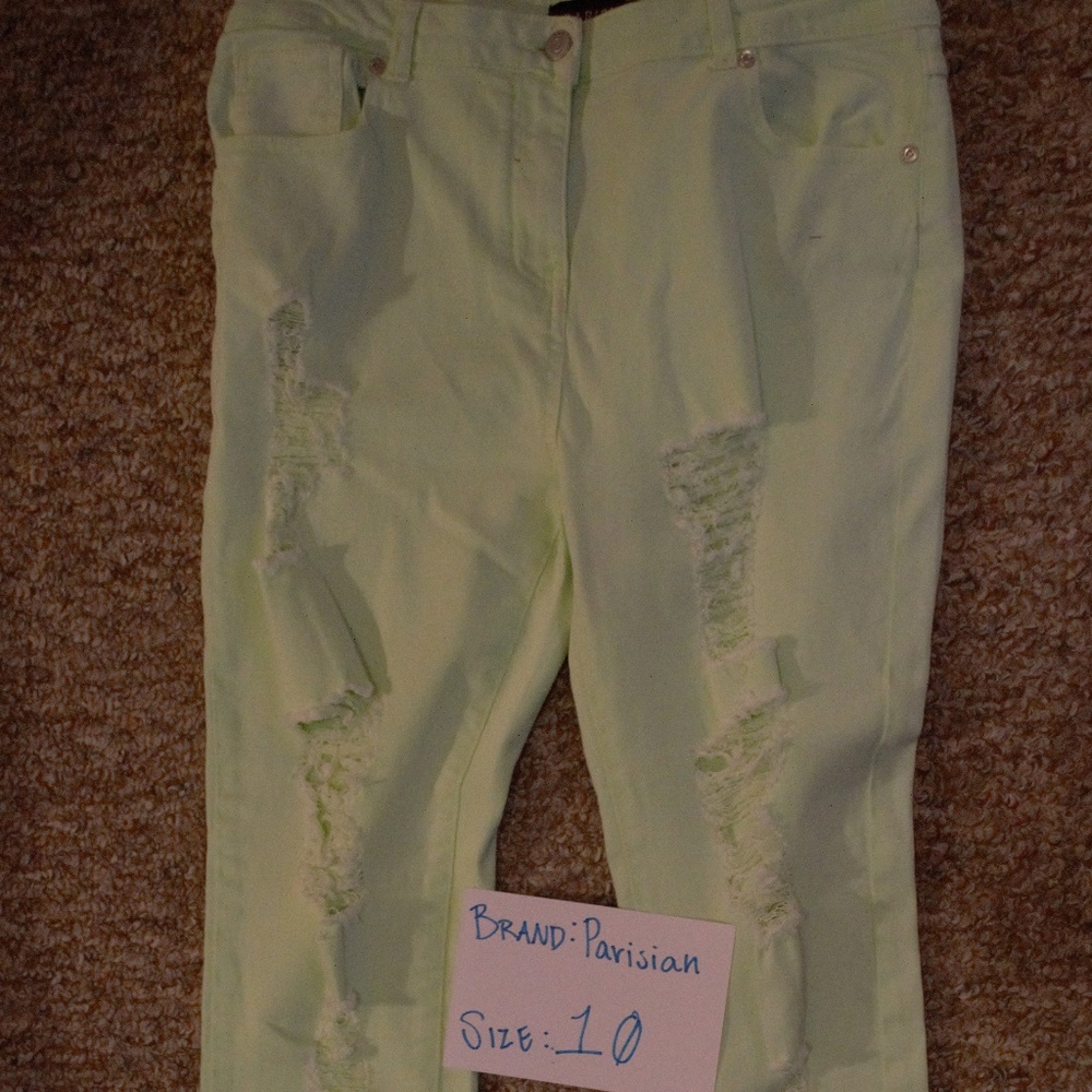 Green Ripped Jeans